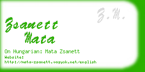 zsanett mata business card